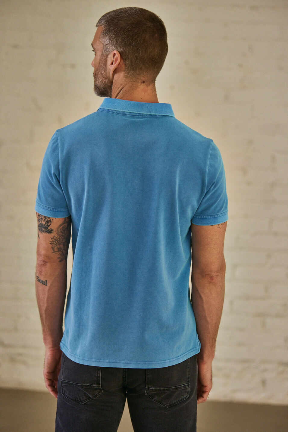 Straight polo shirt Man Tadley Icon Princess blue | Freeman T. Porter