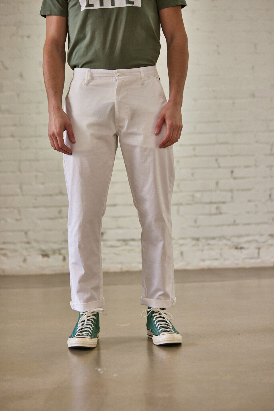 Pantalon chino Homme Bruce Spike Bright white | Freeman T. Porter