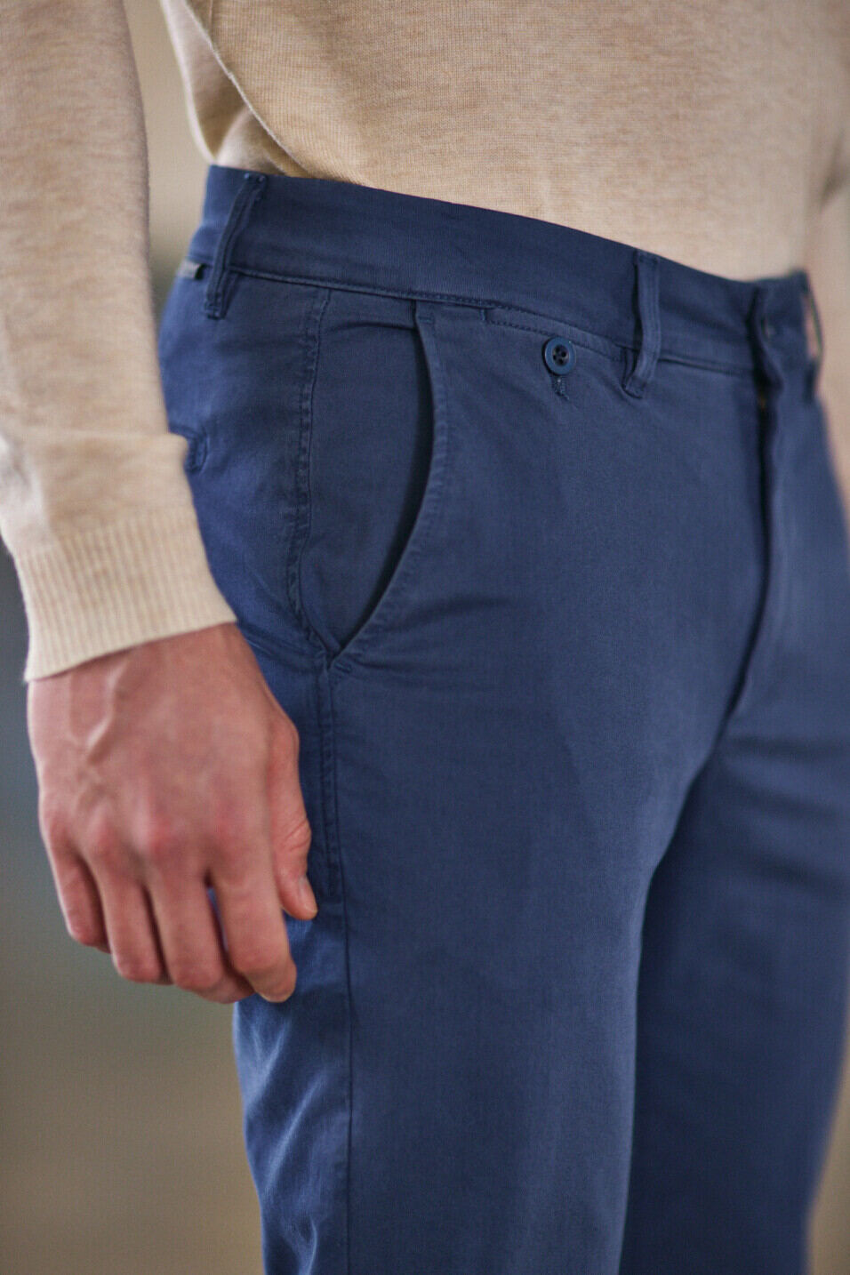 Pantalon chino Homme Mathis Bonito Naval blue | Freeman T. Porter