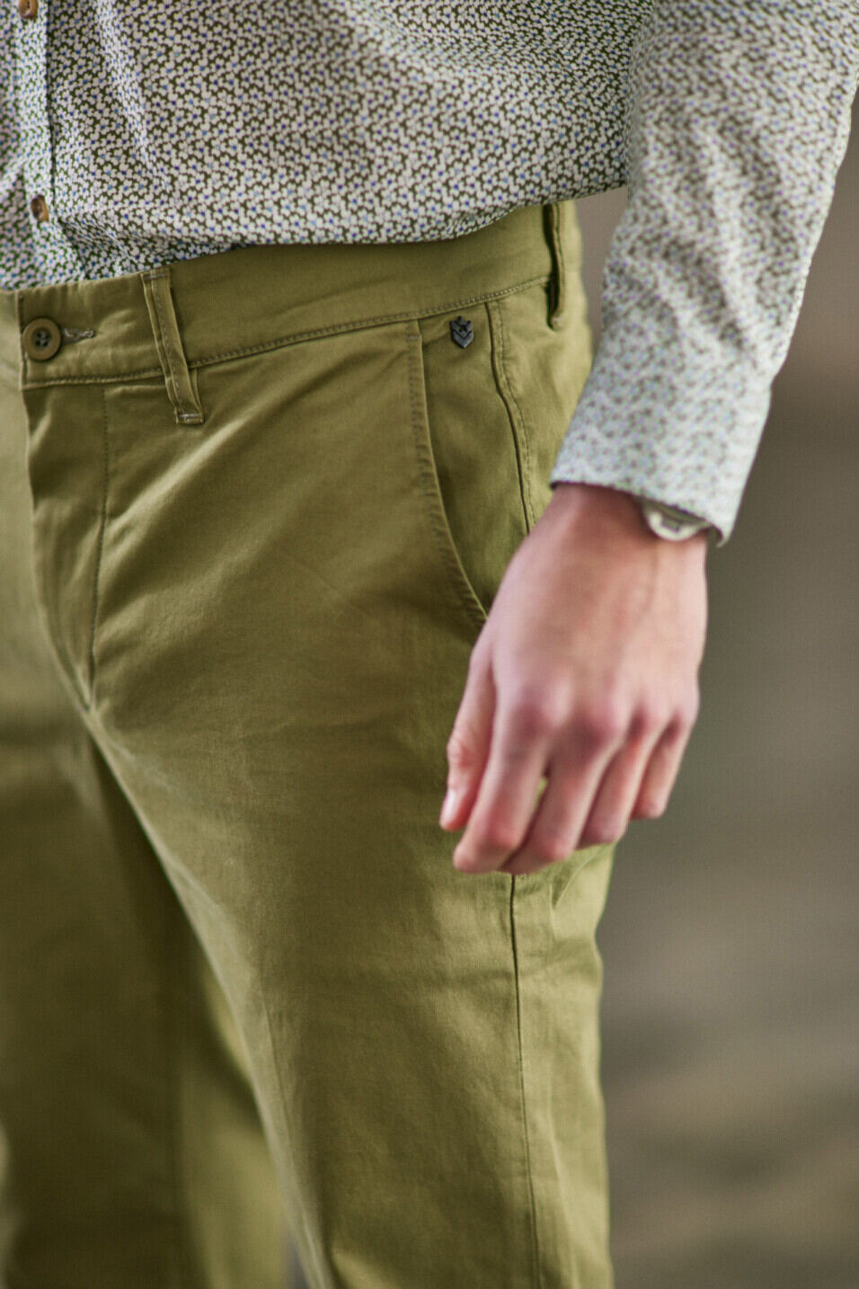 Pantalones chinos Man Mathis Bonito Deep lichen green | Freeman T. Porter