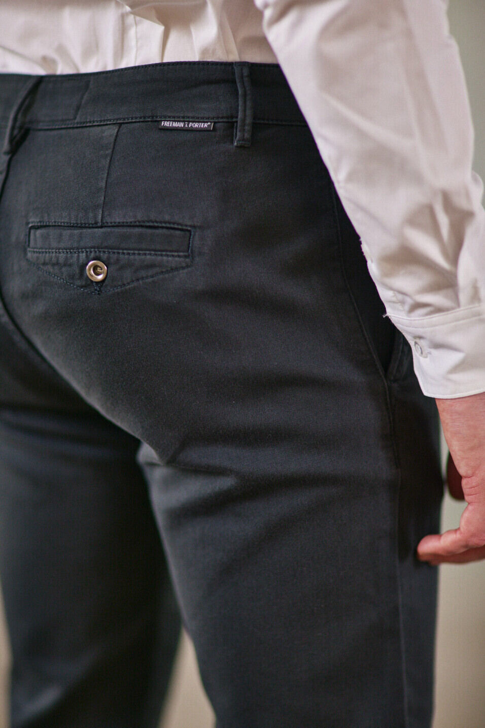 Pantalon chino slim Homme Gino Epic Anthra | Freeman T. Porter
