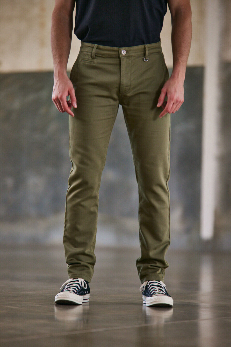 Pantalón chino slim fit Man Gino Epic Deep lichen green | Freeman T. Porter
