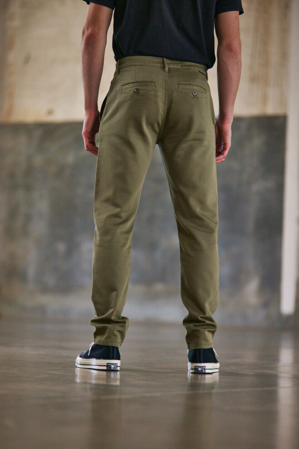 Pantalon chino slim Homme Gino Epic Deep lichen green | Freeman T. Porter