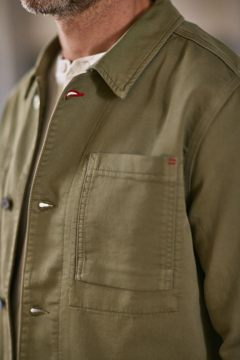 Workwear jacket Man Luck Epic Deep lichen green | Freeman T. Porter