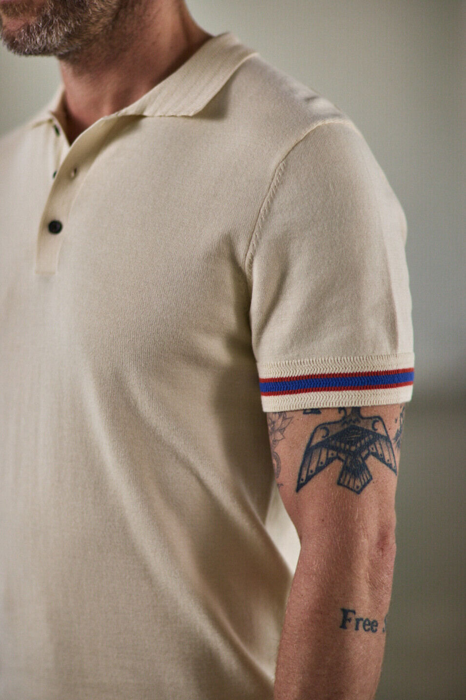 Short sleeve polo-shirt Man Mike Conwy Egret | Freeman T. Porter