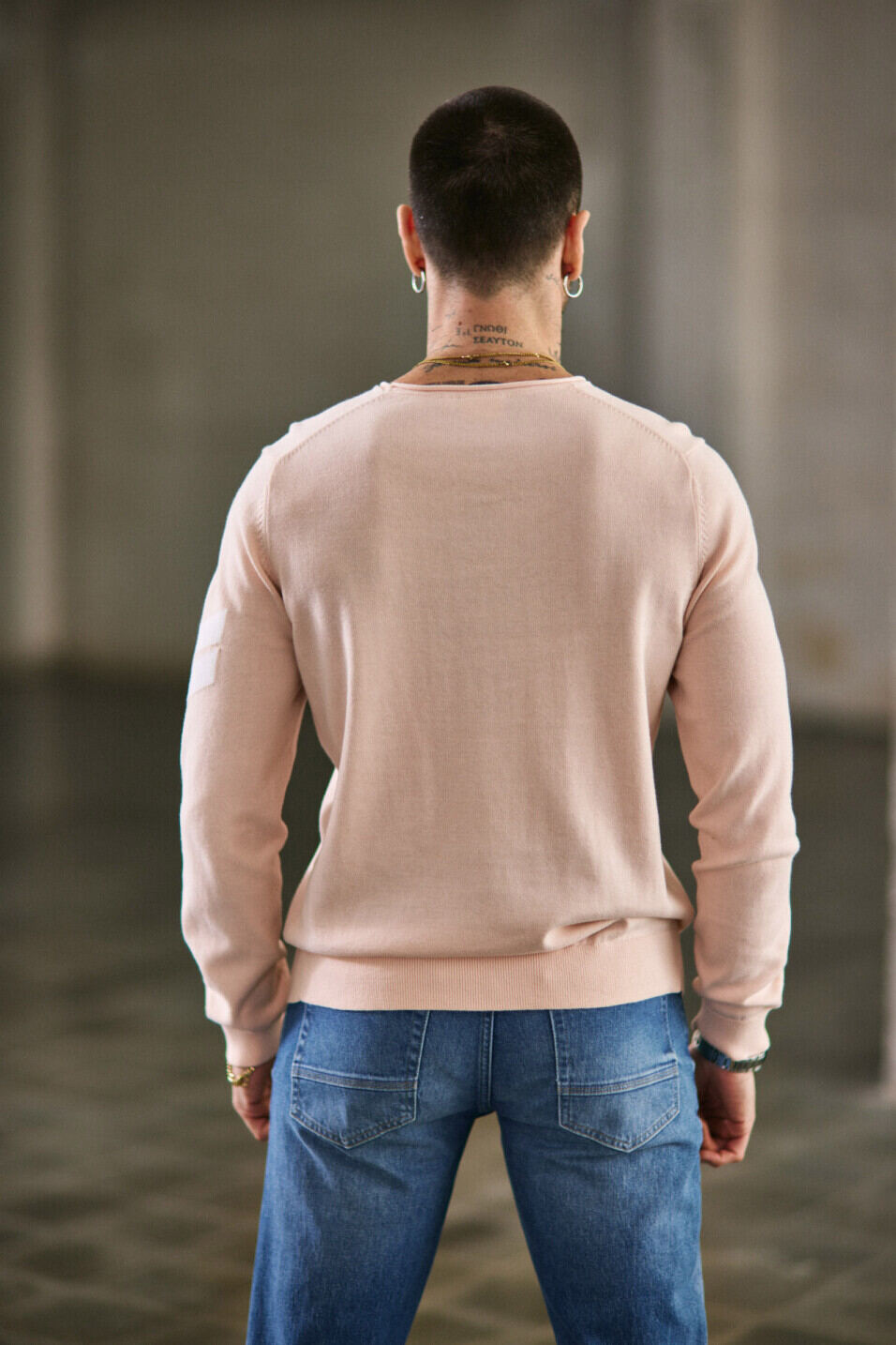 Pull col rond Homme Sonny Conwy Peach | Freeman T. Porter