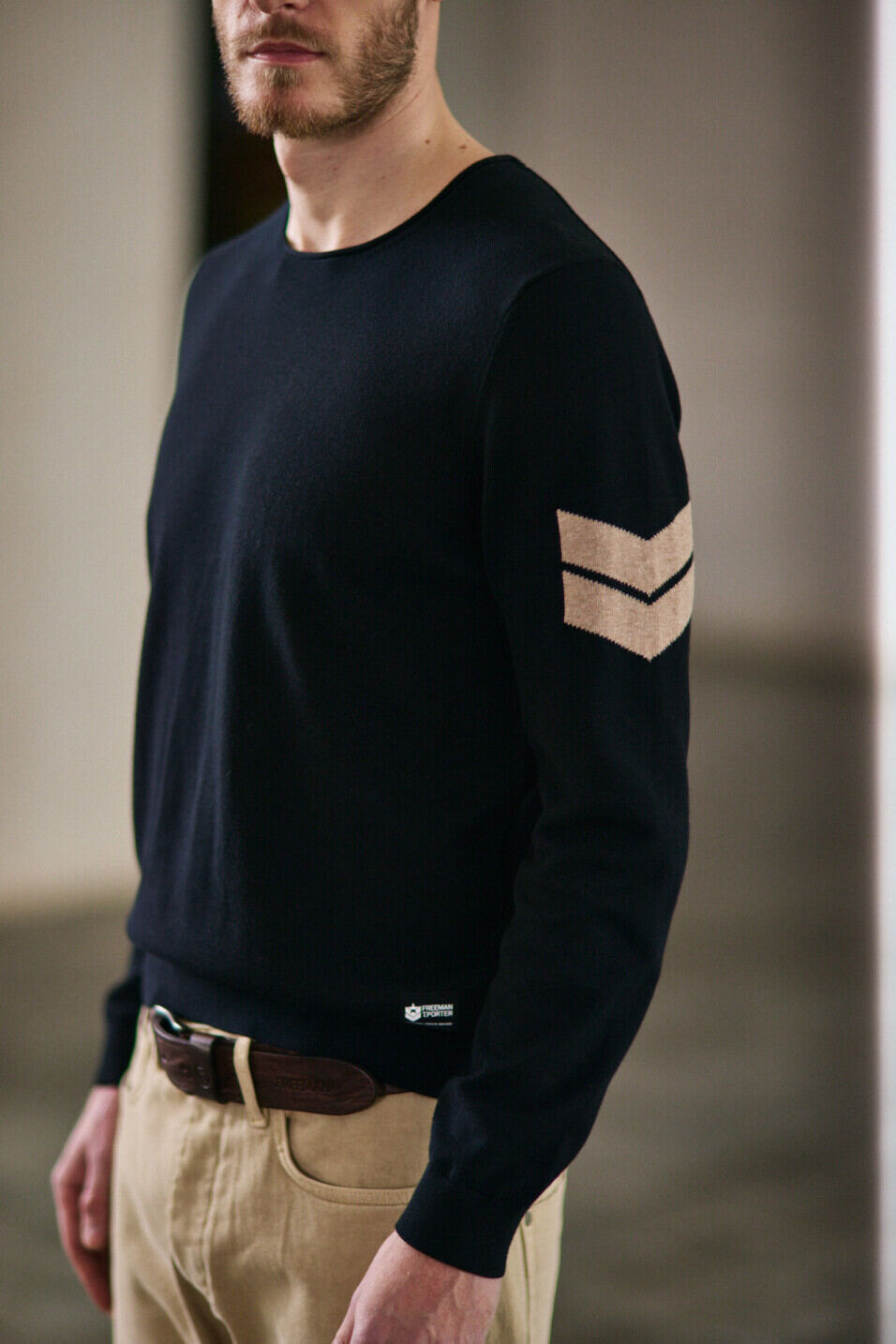 Pull col rond Homme Sonny Conwy Black | Freeman T. Porter