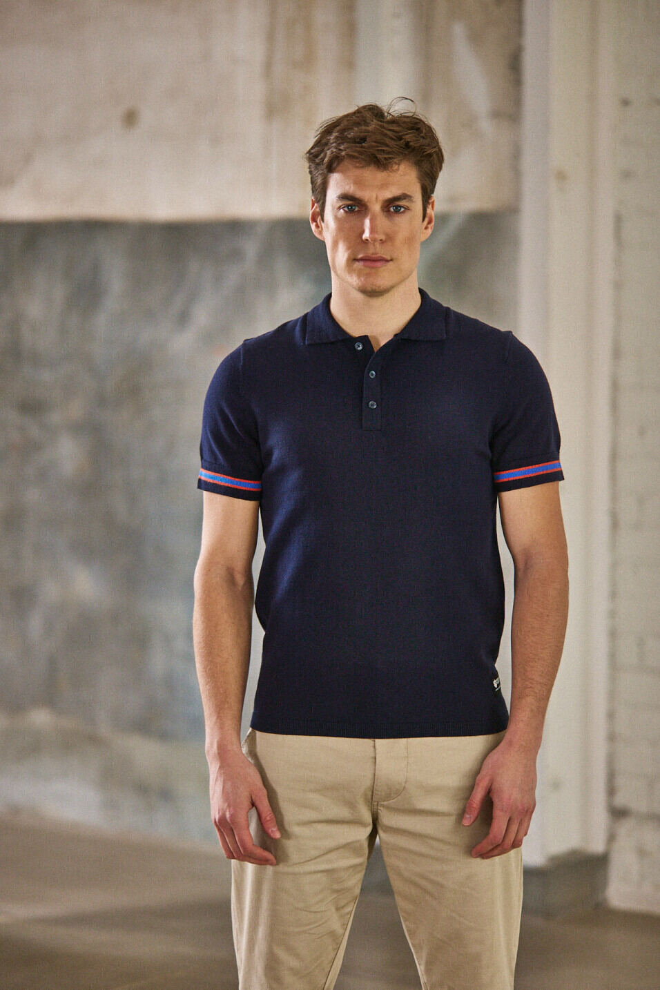 Short sleeve polo-shirt Man Mike Conwy Peacoat | Freeman T. Porter