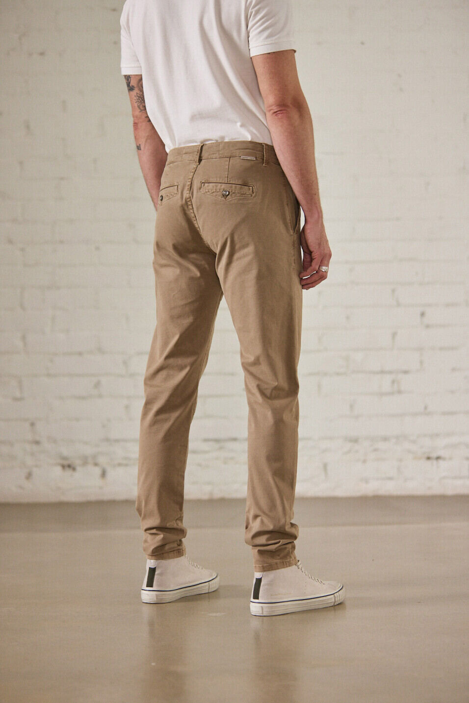 Slim fit chino pants Man Gino Bellissimo Lead gray | Freeman T. Porter