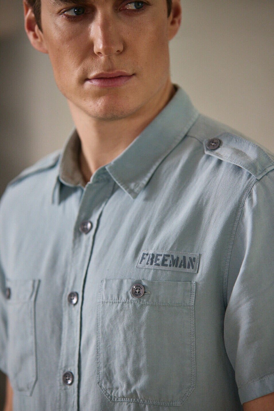 Short sleeve shirt Man Glenn Cosy Abyss | Freeman T. Porter