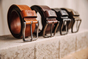 Leather belt Man Agust Cognac | Freeman T. Porter