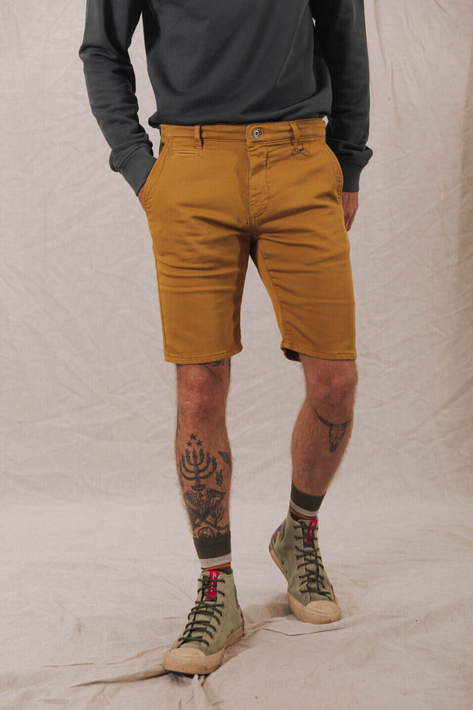 Chino Shorts Slim Man Gino Short Epic Bistre | Freeman T. Porter