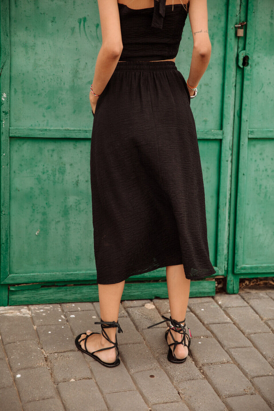 Long skirt Woman Jostine Plain Tropical Black | Freeman T. Porter