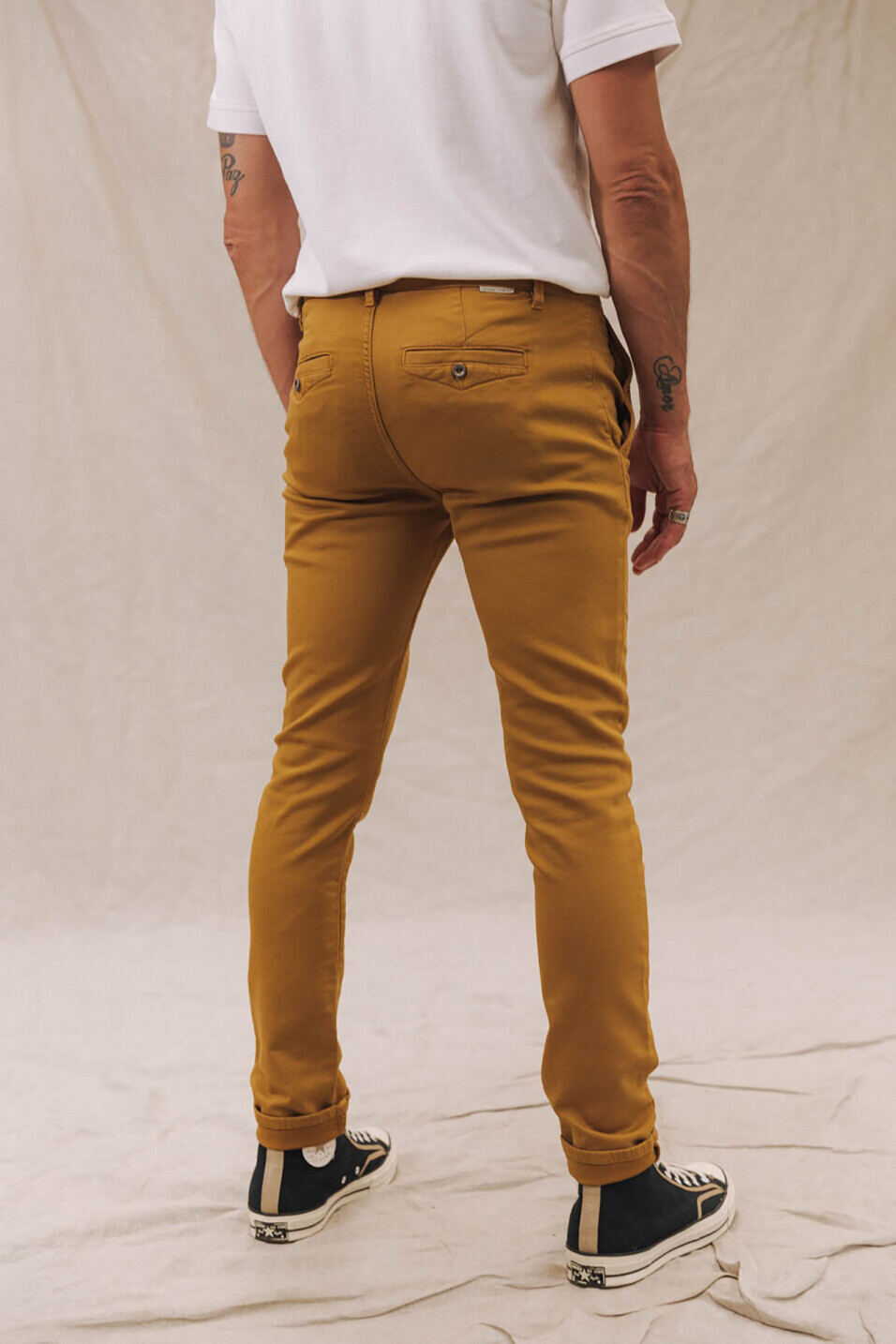Pantalon chino slim Homme Gino Epic Bistre | Freeman T. Porter